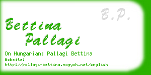bettina pallagi business card